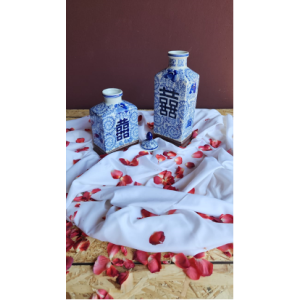 Chinese glass decor pots
